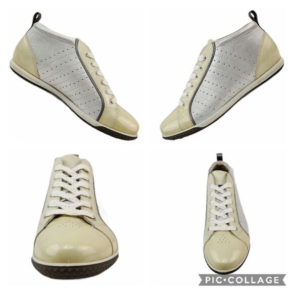 ECCO HydroMax Street Luxe Golf Shoes Leather Metallic Shine Size EU 39 USA 8 8.5 - Picture 9 of 10